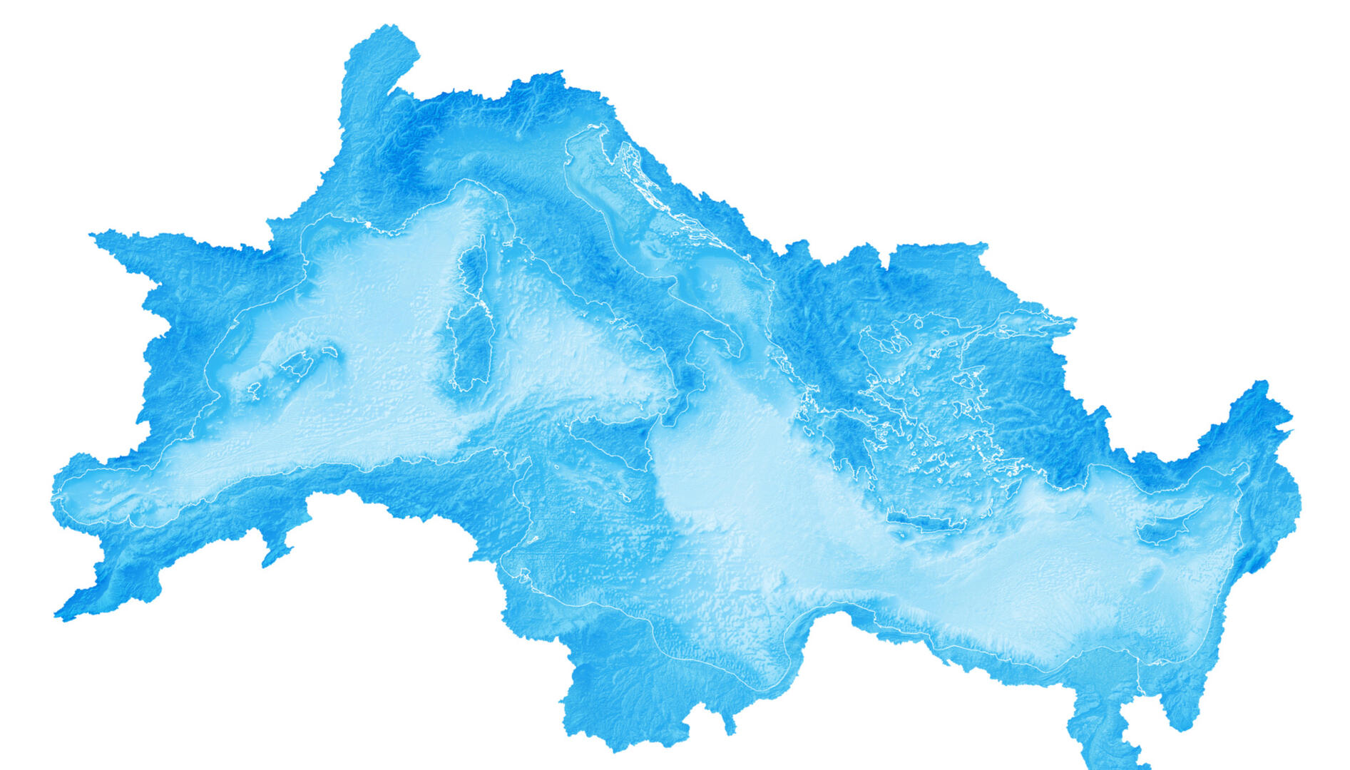 Carte hypsomètrique du bassin versant méditerranéen