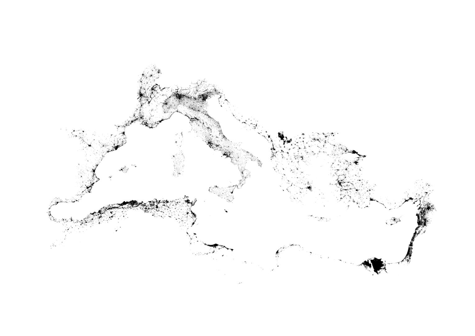 Densité de la population du bassin Méditerranéen